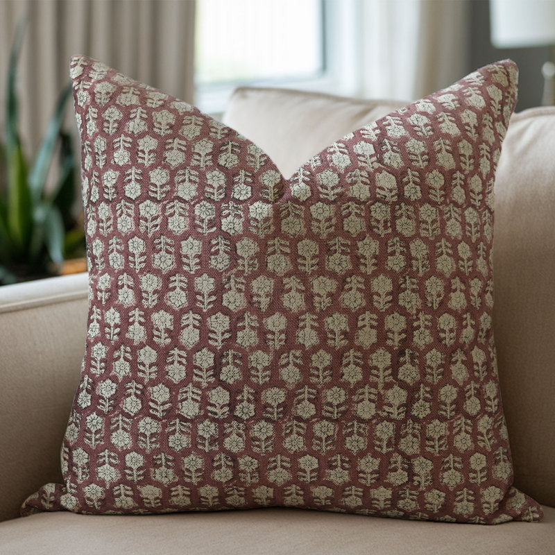 Linen Pillow Cover, Rectangular, Yellow/White, 14"H x 20"W