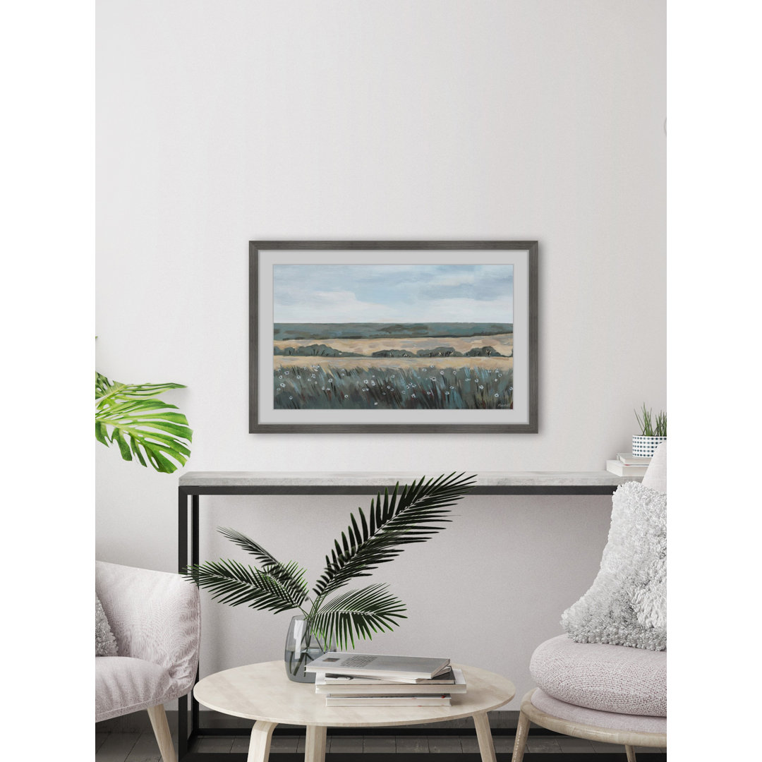 "Walk In The Fields" Framed Painting Print