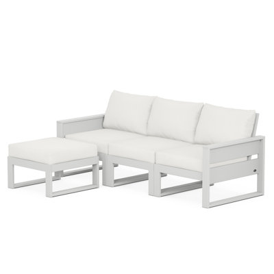 Ensemble de conversation d'extérieur pour 3 personnes avec coussins POLYWOOD Eastport