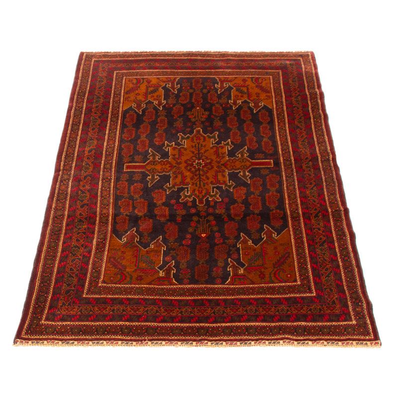 Tapis bleu marine Teimani 3 pi 7 po x 6 pi 3 po