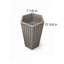 Grande jardinière à colonne hexagonale - brun gris, aluminium léger et durable avec profondeur réglable et finition moderne-759053214