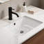 Lavabo de salle de bain encastré en céramique blanc laiteux de 45,7 cm x 35,6 cm avec trop-plein et vasque profonde.