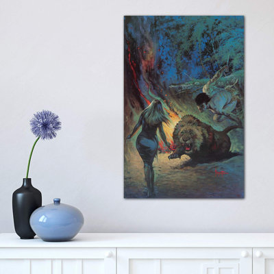 Jewels Of Opar by Frank Frazetta - Wrapped Canvas Painting