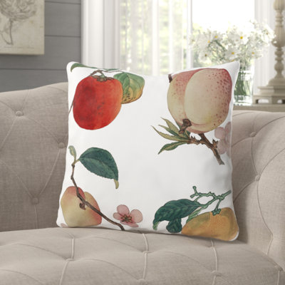 Floral Reversible Throw Pillow