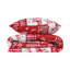 Ensemble de couvre-lit 100% coton rouge / blanc Navi