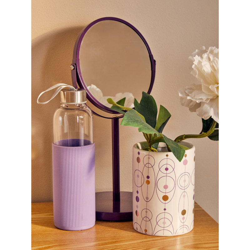 Kateri Metal Flat Mirror, Purple
