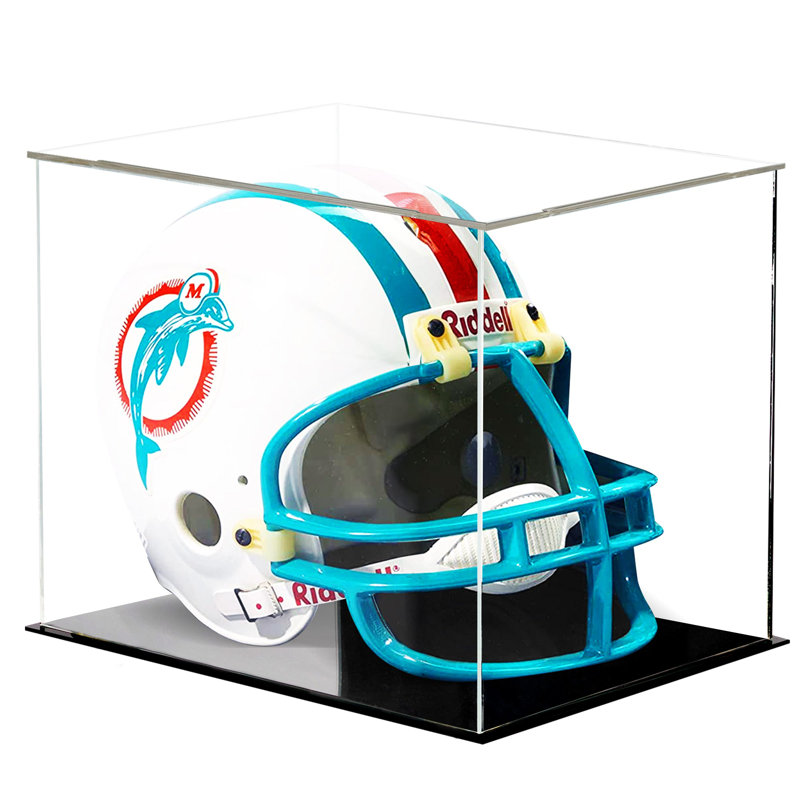 Vitrine pour casque de football PENNZONI, vitrine pour casque pleine grandeur en acrylique, Miroir
