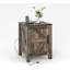 Table de chevet avec station de charge USB - Table de bout rustique 18 po avec porte de grange coulissante, tablette réglable, rangement à deux niveaux - Chambre / salon-588269881
