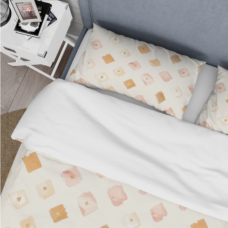 Ensemble de housse de couette Peach - Boho, Housse de couette simple + 2 taies décoratives st