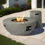 Foyer de table au propane 36 po 36 pièces 2 pièces, foyer en acier rond de 50 000 BTU avec support de réservoir pour terrasse extérieure