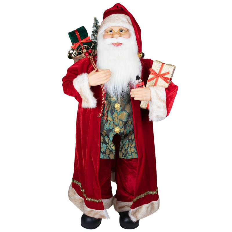 Santa Claus Christmas Figure, 36" H x 18.5" W x 10" D