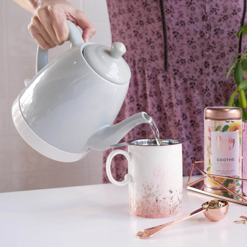 Noelle Ceramic Electric Tea Kettle, Gray