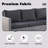 Dzion 5 - Person Patio Conversation Set with Cushions-233656378-231096014