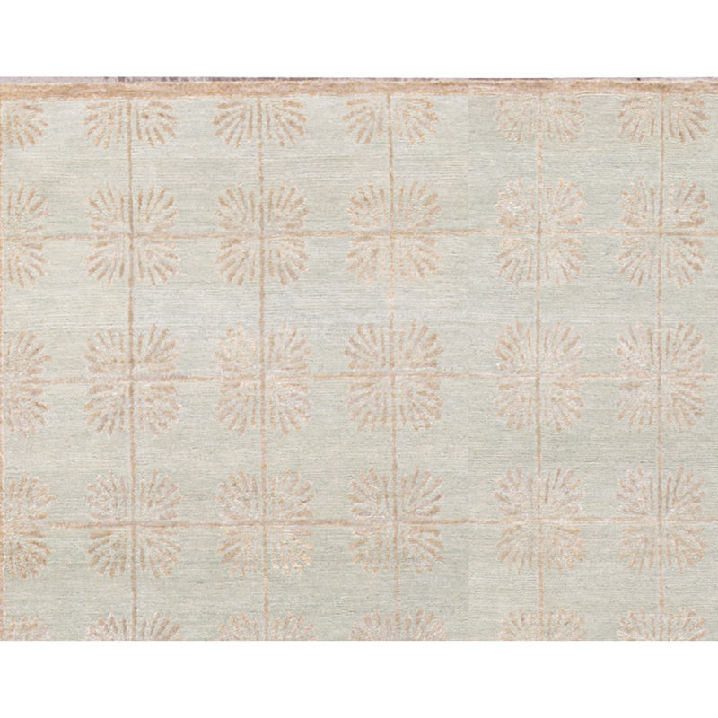 Windsom Geometric Area Rug in Light Green, Rectangle 9'2" x 11'11"