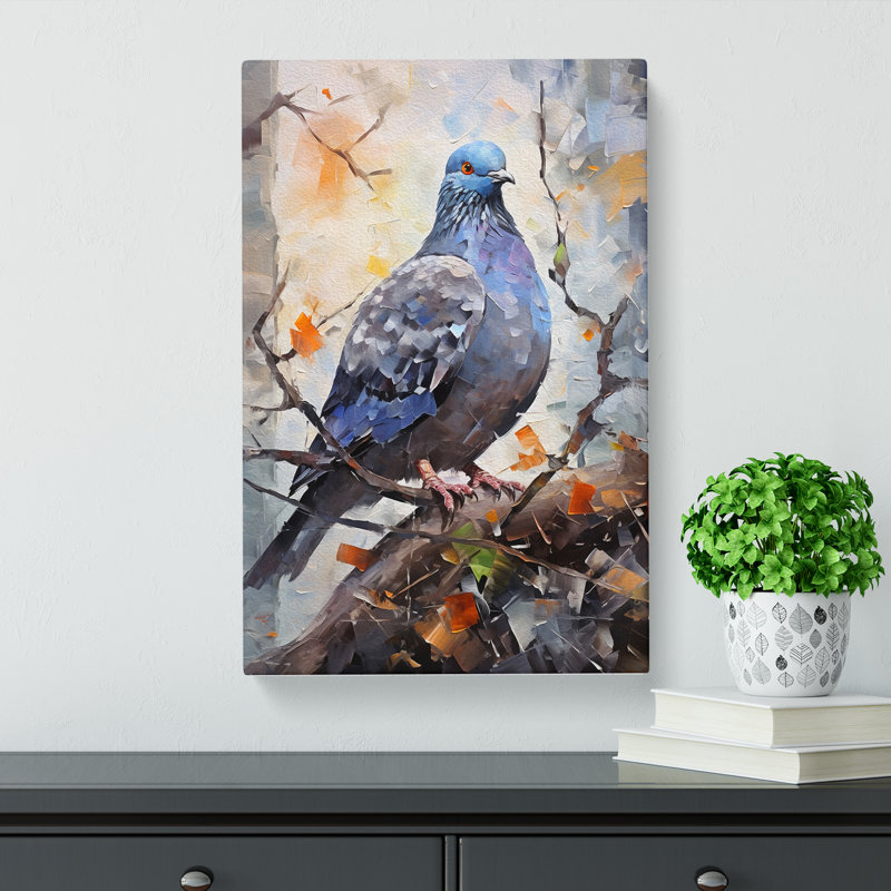 Pigeon Impressionism - No Frame Print, 60cm H x 40cm W x 3cm D
