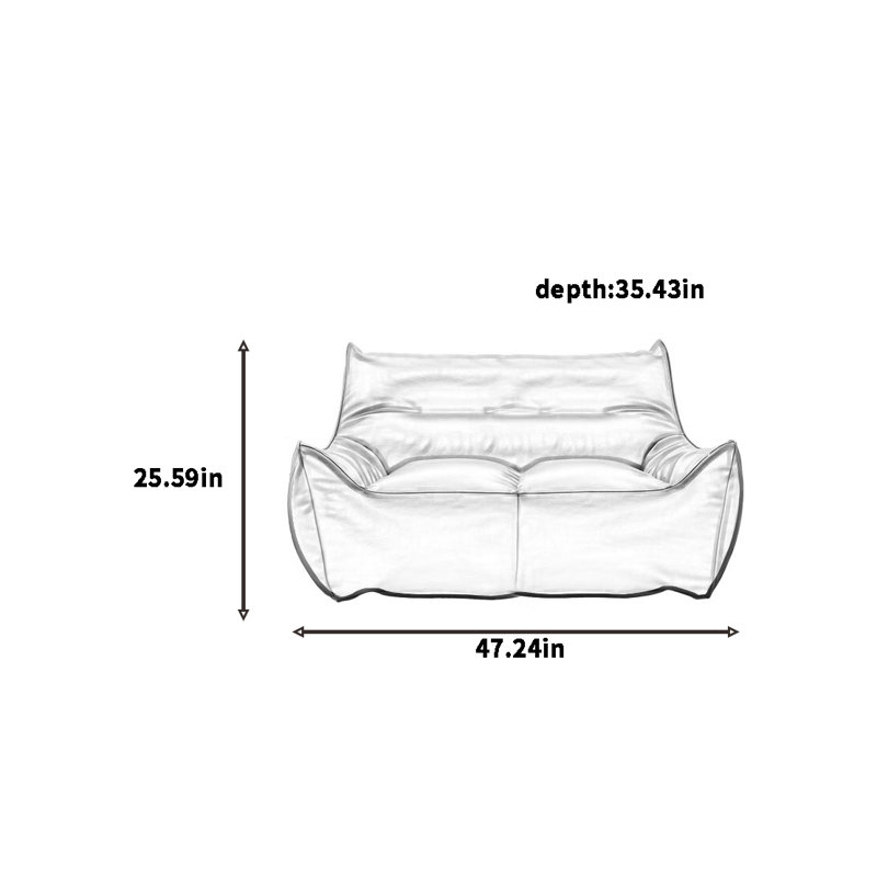 Canapé à billes, H 25,59 po x l 47,24 po x P 35,43 po
