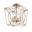 Plafonnier semi-encastré 4 lumières Gracie Oaks Dumais-1340347949