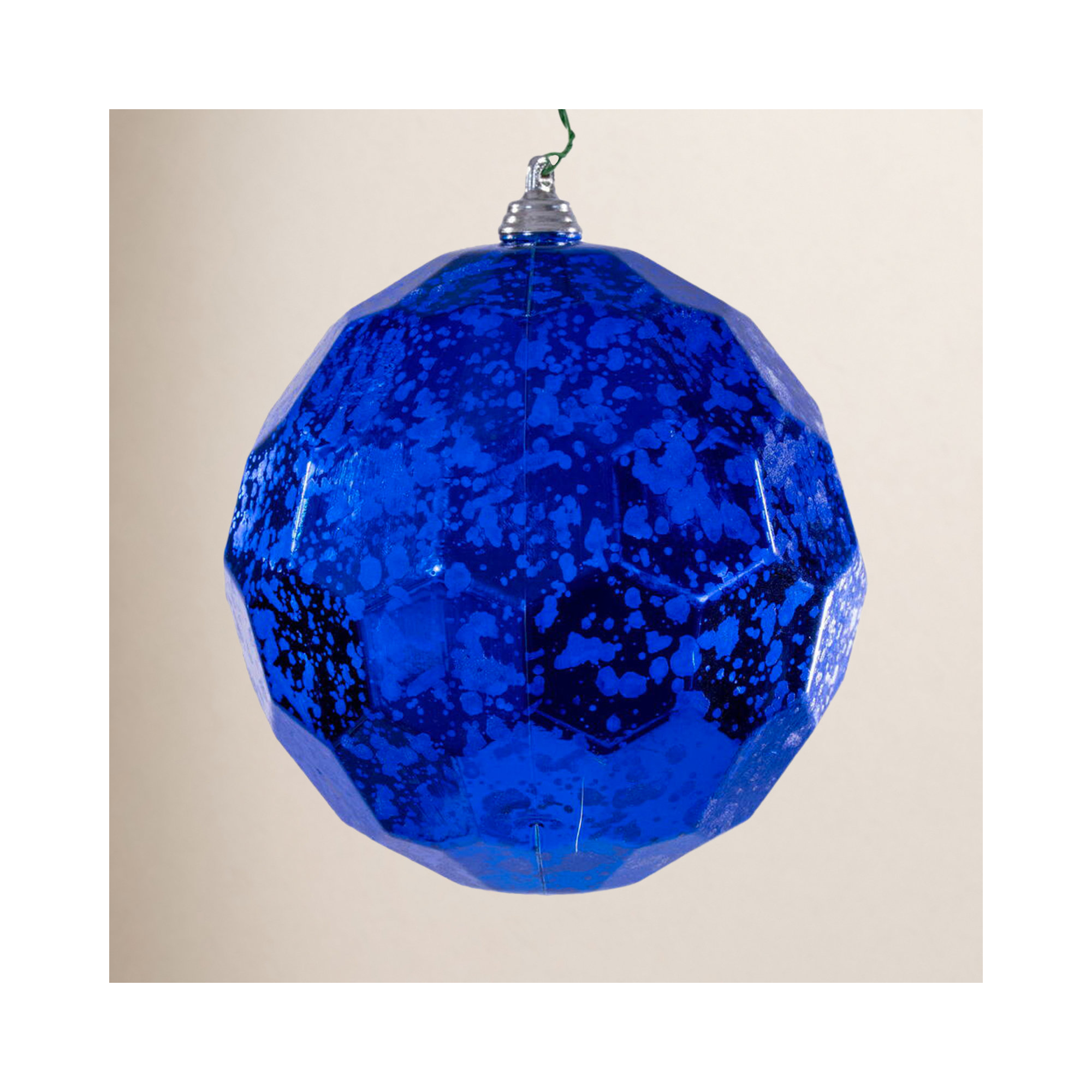 The Holiday Aisle® 4.75" Honeycomb Mercury Ornament. It includes 4 pieces per bag., Blue