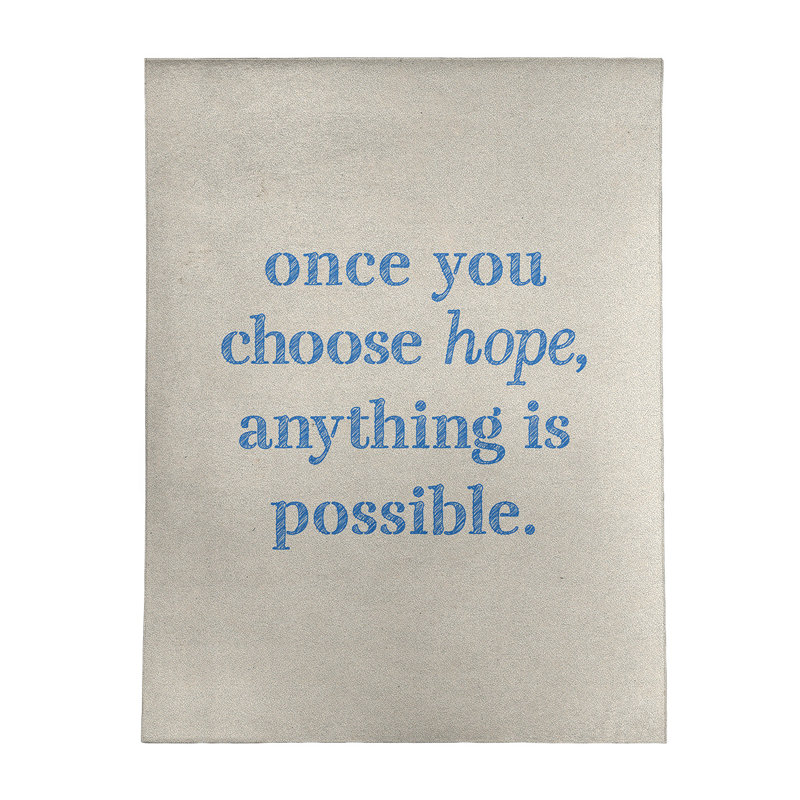 Quotes Chenille Indoor Rug, Rectangle 5' x 7'
