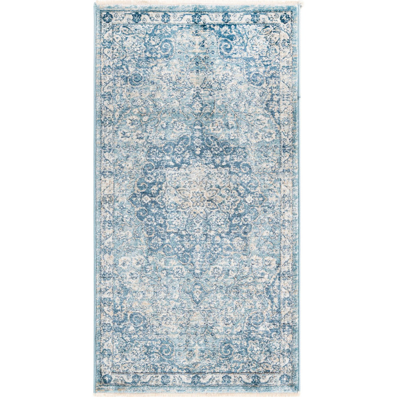 Tapis bleu marine Alabama, Rectangle 9 pi 1 po x 12 pi