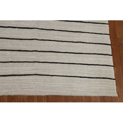 Striped Wool Nomad Kilim Turkish Area Rug 10x13