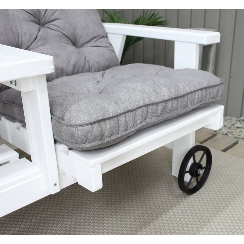 Sevyn Solid Wood Pine Outdoor Bench, White