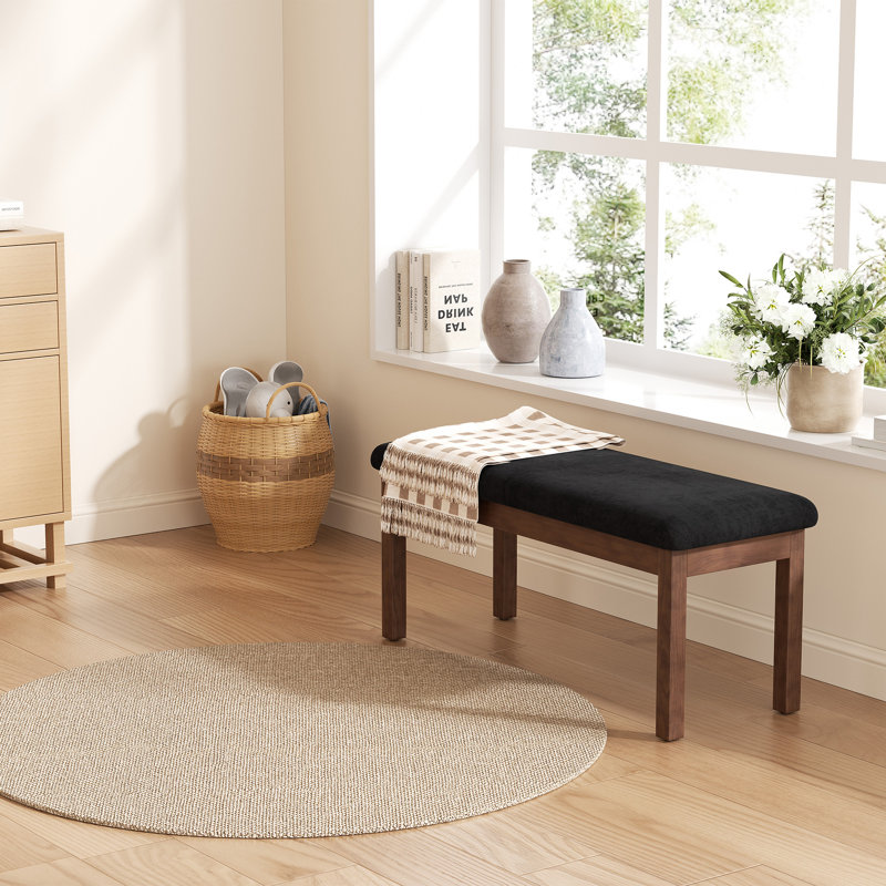 Banc de salle à manger 40,5 po, capacité de poids de 300 lb, Black