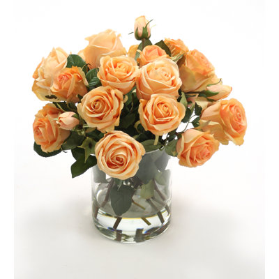 Waterlook Silk Roses in Cylinder