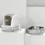 Enclosed Stainless Steel Cat Litter Box with Flip Lid & Scoop