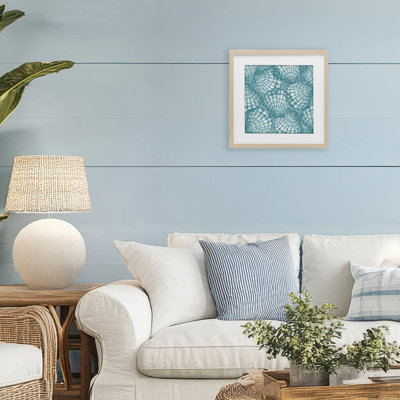 «Tropez Striped Seashells», reproduction encadrée sous verre, conception de Paul Brent
