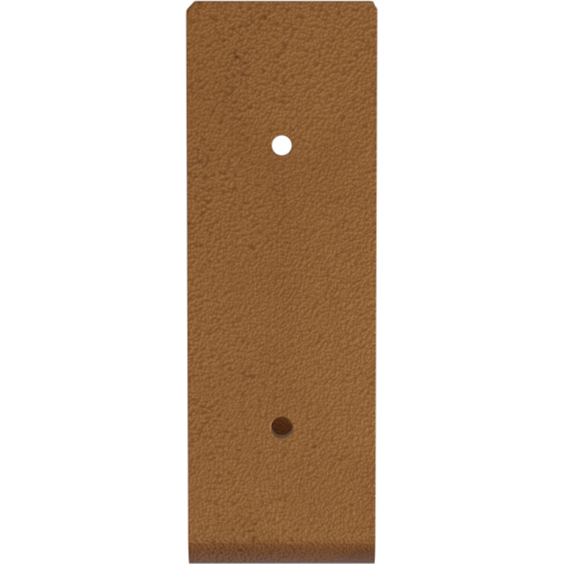 Support de tablette en acier, Cuivre martelé, H 6 po x l 2 po x P 8 po