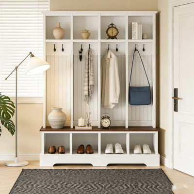 Hall Tree with 8 Hooks