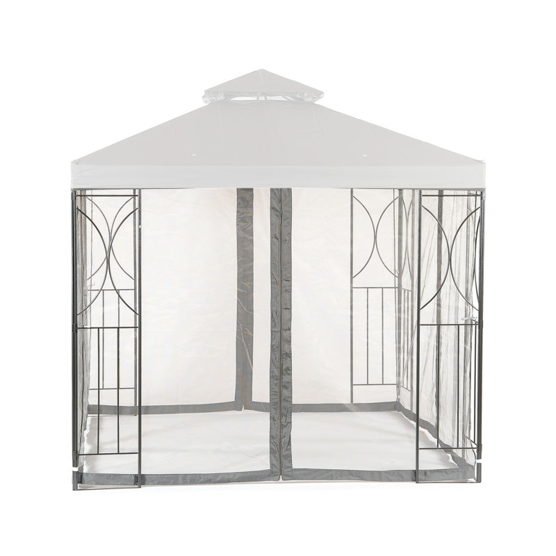 Canei Dakota Fields Polyester Screen for Gazebo, Grey