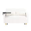 Convertible en velours côtelé beige avec bureau mobile et, rendant votre maison plus fonctionnelle Rouleaux de table