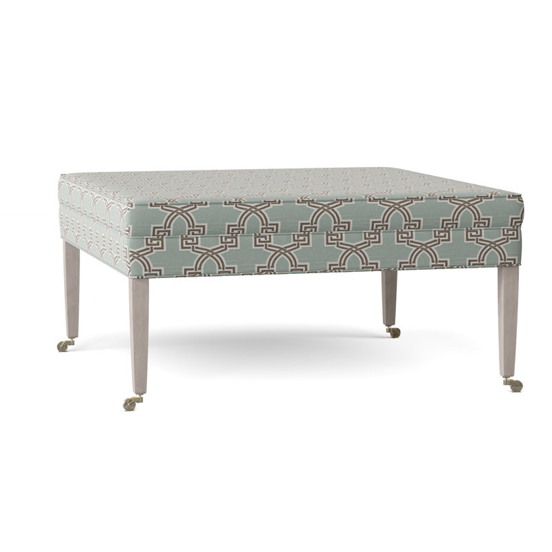 Repose-pieds carré Celeste, Turquoise Taylor