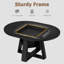Ensemble table et chaises extensibles gain de place avec chaises rembourrées et rangement, pour 4 à 8 personnes-1584029425-1584029426