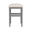 Tabourets design de 2, siège rembourré contemporain gris et beige avec siège à coussin, salle à manger 2 pièces