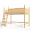 Lit mezzanine en bois massif avec garde-corps pleine longueur et amplement d'espace sous le lit-1056704201-1056704203