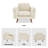 39.3'' Wide Upholstered Accent Chair With Solid Wood Legs-718318073