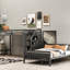 Lit simple mezzanine sur lit double, matériaux, conception fonctionnelle double, s'adapte aux matelas de différentes épaisseurs - gris-1446276700