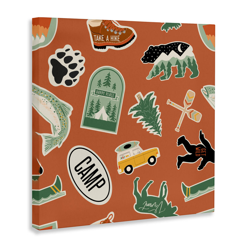 Toile d'autocollants «Outdoory Nature» par Jilly Jack Designs, H 30 po x l 30 po
