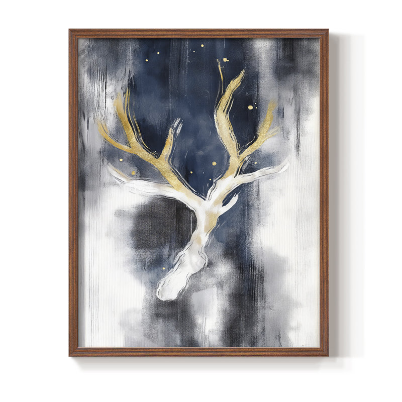 «Christmas Holiday», reproduction encadrée CCXX - bois massif, 15" H x 12" W, Noyer