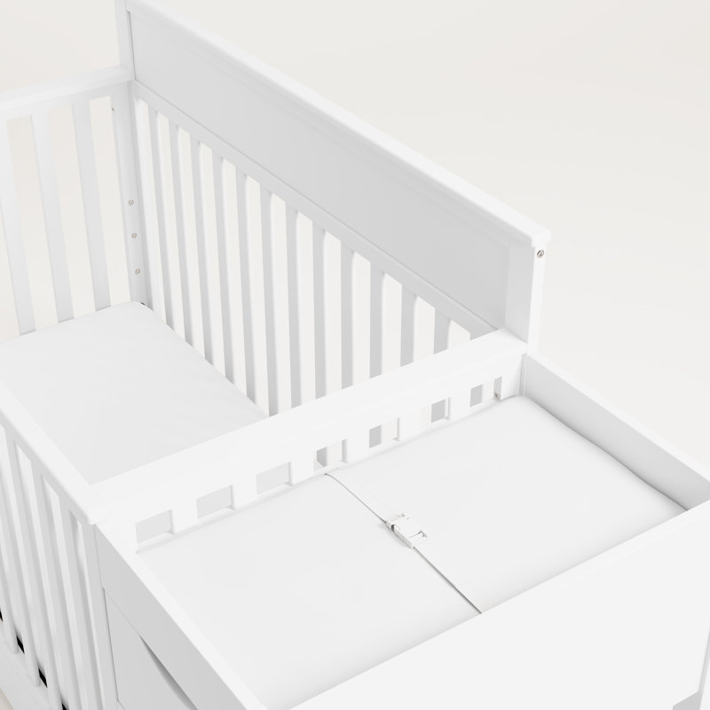 Lit de bébé et table à langer convertible 5-en-1 Shiloh, Blanc