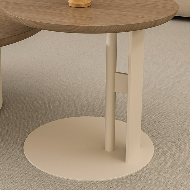 Table basse en bois massif de style nordique, Blanc