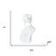 9" White Ceramic Woman Bust Statue