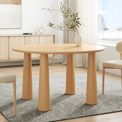 Caitlyn Soild Wood Round Dining Table with Four Leg