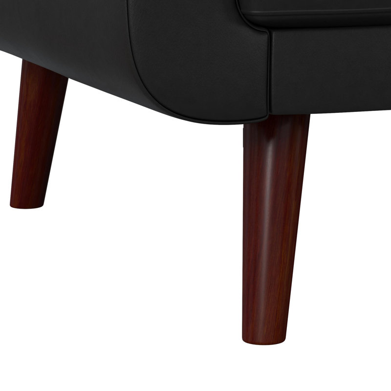 Fauteuil capitonné Gaige, Noir