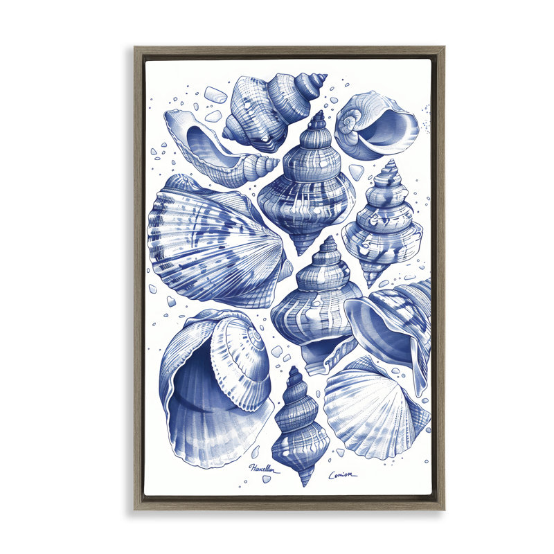 Cadre flottant de la collection Aquatic Conch, design par LSR Design Studio, H 25 po x l 17 po