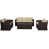  Cadre brun foncé / coussin beige