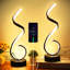 Lampe de table spirale à DEL avec port de charge USB, commande tactile à intensité variable, 3 modes de couleur, design moderne pour la chambre à coucher, le salon et le bureau-299309327